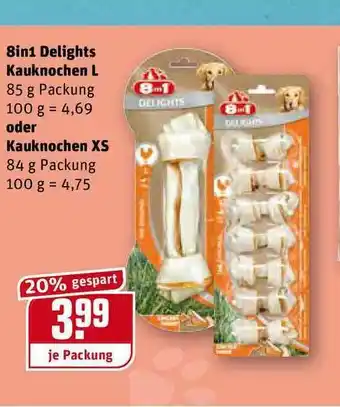 REWE Kaufpark 8in1 Delights Kauknochen L Oder XS Angebot