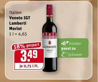 REWE Kaufpark Veneto Igt Lamberti Merlot Angebot