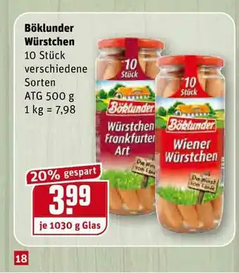 REWE Kaufpark Böklunder Würstchen Angebot