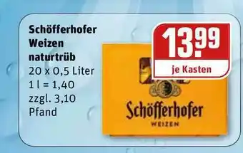 REWE Kaufpark Schöfferhofer Weizen Naturtrüb Angebot