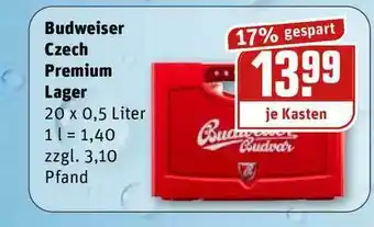 REWE Kaufpark Budweiser Czech Premium Lager Angebot