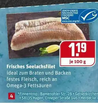 REWE Kaufpark Frisches Seelachsfilet Angebot