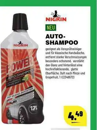 Leitermann Baumarkt Nigrin Auto-shampoo Angebot