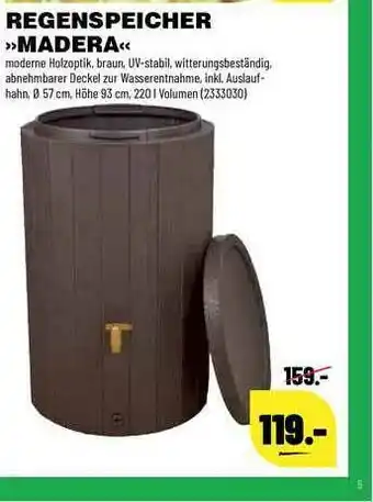 Leitermann Baumarkt Regenspeicher „madera” Angebot