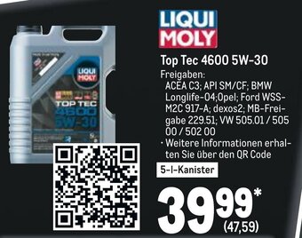 METRO Liqui Moly Top Tec 4600 5W-30 Angebot