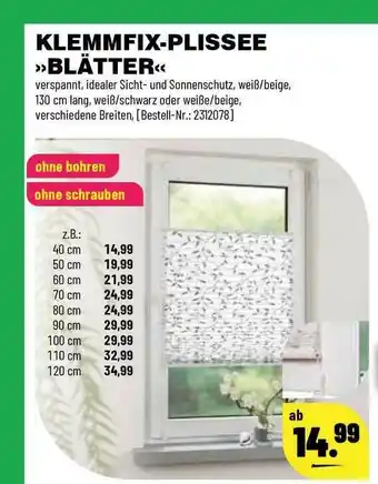 Leitermann Baumarkt Klemmfix-plissee „blätter” Angebot