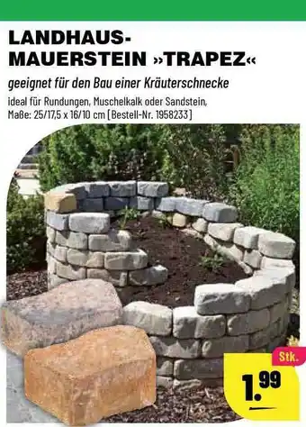 Leitermann Baumarkt Landhaus-mauerstein „trapez” Angebot