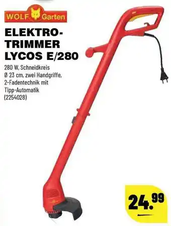 Leitermann Baumarkt Wolf Garten Elektrotrimmer Lycos E-280 Angebot