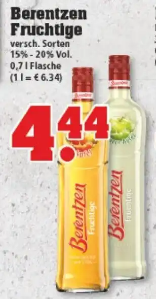 trinkgut Berentzen Fruchtige 0,7 L-Fl Angebot