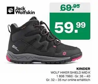 Deichmann Jack Wolfskin Kinder Wolf Hiker Shield Mid K 36-40 Angebot