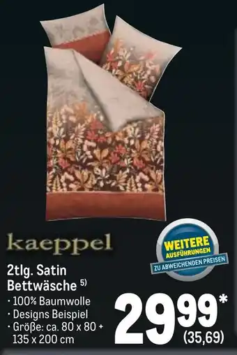 METRO Kaeppel 2tlg. Satin Bettwäsche Angebot
