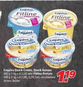 Marktkauf Exquisa Quark Creme, Quark Genuss Oder Fitline Protein Angebot