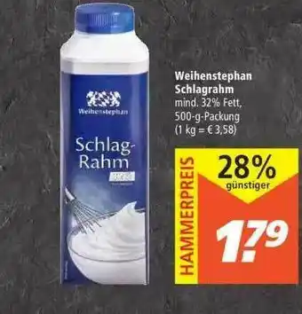 Marktkauf Weihenstephan Schlagrahm Angebot