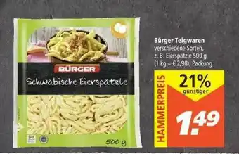 Marktkauf Bürger Teigwaren Angebot