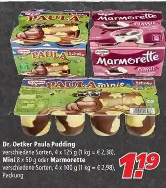 Marktkauf Dr. Oetker Paula Pudding Angebot