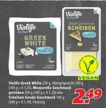 Marktkauf Violife Greek White ,mozzarella Geschmack Gerieben Oder Scheiben Gouda Geschmack Angebot