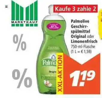 Marktkauf Palmolive Geschirr Spülmittel Original Oder Limonenfrisch Angebot