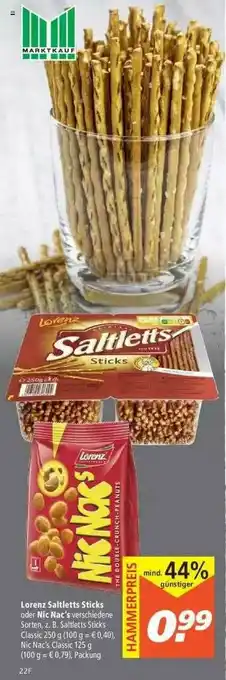 Marktkauf Lorenz Saltletts Sticks Oder Nic Nac's Angebot