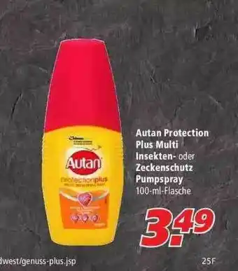 Marktkauf Autan Protection Plus Multi Insekten Oder Zeckenschutz Pumpspray Angebot