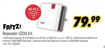MEDIMAX FRITZ! Repeater 1200 AX Angebot
