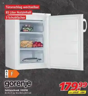 Marktkauf Gorenje Gefrierschrank F492PW Angebot