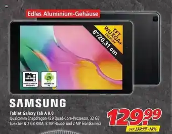 Marktkauf Samsung Tablet Galaxy Tab A. 8.0 Angebot