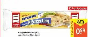 Marktkauf Henglein Blätterteig XXL Angebot