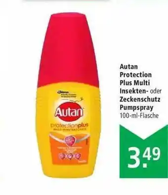 Marktkauf Autan Protection Plus Multi Insekten- Oder Zeckenschutz Pumpspray Angebot