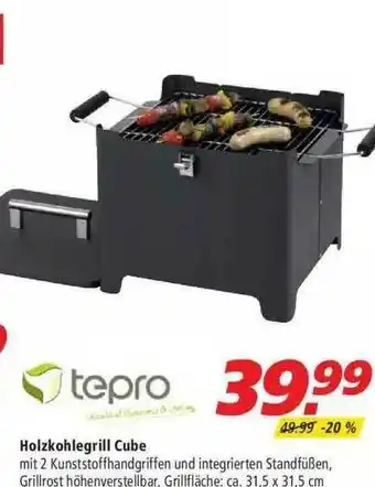 Marktkauf Tepro Holzkohlegrill Cube Angebot