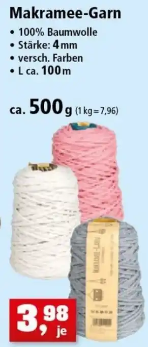 Thomas Philipps Makramee Garn ca. 500 g Angebot