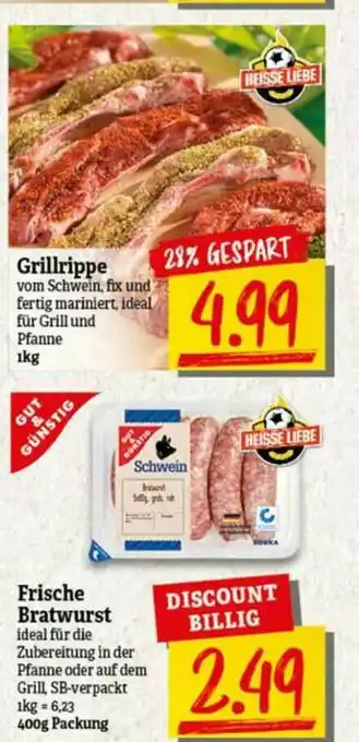 nah & gut Frische Bratwurst Oder Grillrippe Angebot