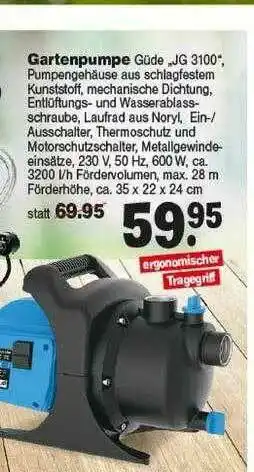 Repo Markt Gartenpumpe Güde Jg3100 Angebot