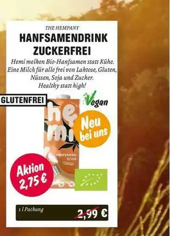 Temma The Hempany Hanfsamendrink Zuckerfrei Angebot