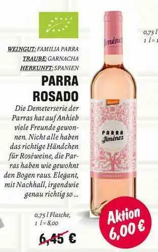 Temma Parra Rosado Angebot