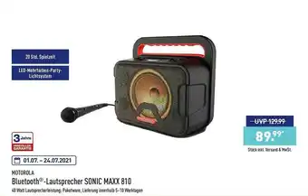 Aldi Nord Motorola Bluetooth Lautsprecher Sonic Maxx 810 Angebot