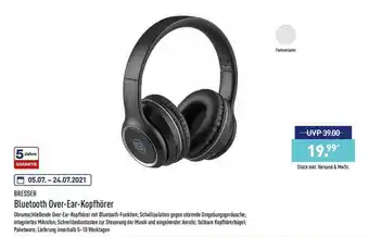 Aldi Nord Bresser Bluetooth Over-ear Kopfhörer Angebot