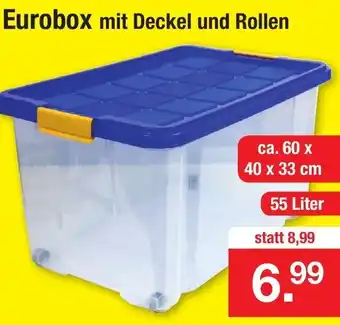 Zimmermann Eurobox mit Deckel und Rollen Angebot