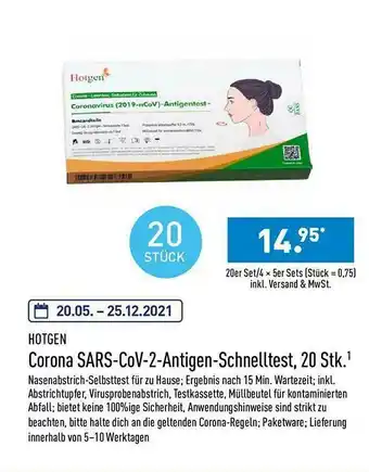 Aldi Nord Hotgen Corona Sars-cov-2-antigen-schnelltest Angebot