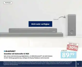 Aldi Süd Blaupunkt Soundbar Mit Subwoofer Ls1825 Angebot