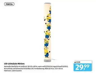 Aldi Süd Led-lichtsäule Minions Angebot