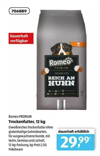 Aldi Süd Romeo Premium Trockenfutter, 12 Kg Angebot