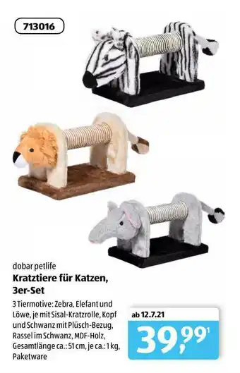 Aldi Süd Dobar Petlife Kratztiere Für Katzen, 3er-set Angebot