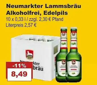 Bilgro Neumarkter Lammsbräu Alkoholfrei, Edelpils Angebot