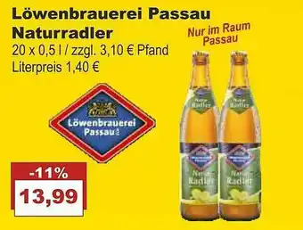 Bilgro Löwenbrauerei Passau Naturradler Angebot