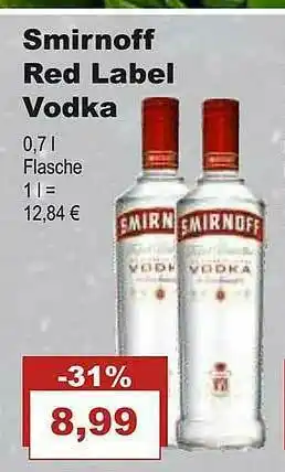 Bilgro Smirnoff Red Label Vodka Angebot