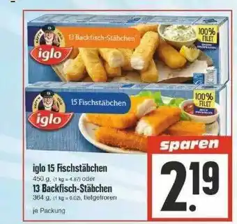 Edeka Iglo 15 Fischstäbchen Oder 13 Backfisch-stäbchen Angebot