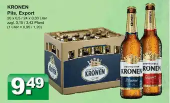 Getränkeparadies Gefromm Kronen Pils, Export Angebot