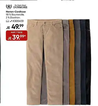 Galeria Dunmore herren-cordhose Angebot