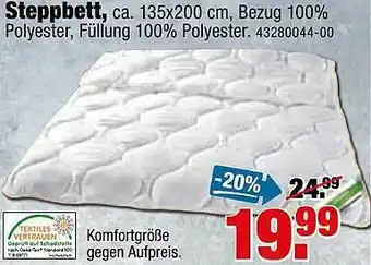 SB Lagerkauf Steppbett Angebot