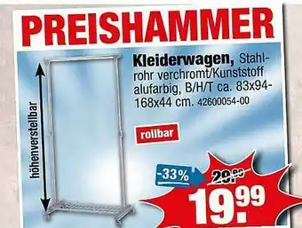 SB Lagerkauf Kleiderwagen Angebot